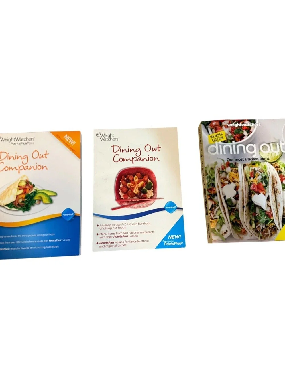 9pc Lot Weight Watchers Complete Food Companion & Dining Out Guide Book Set